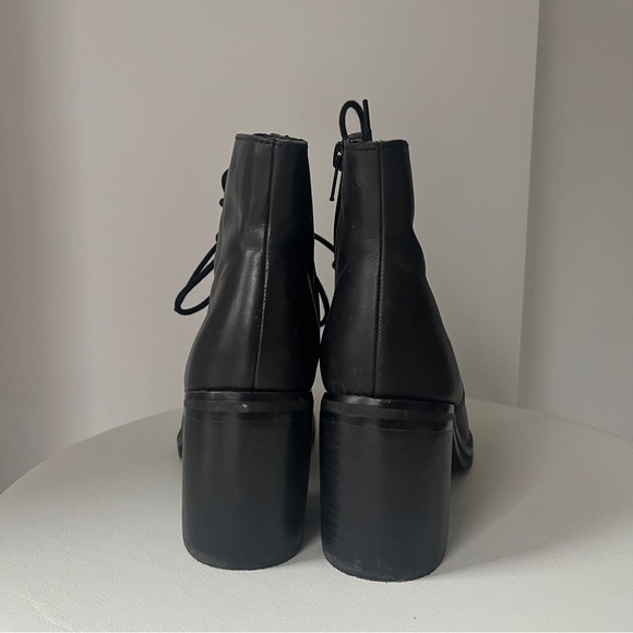Aldo - Black Lace Up Bootie Boot - Picture 3 of 5